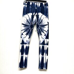 VENUS Coal SP20 Tie-Dye Yoga Pants Leggings Stretch Gym Sz M Blue White Multicol